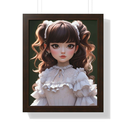 Eco-Friendly 3D Girl Wall Art with Sustainable Frame: Modern Green Home Decor