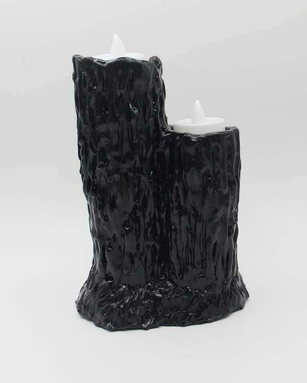 Gothic Candle Holder with Melting Effect - Spooky Decor for Halloween and Unique Gift