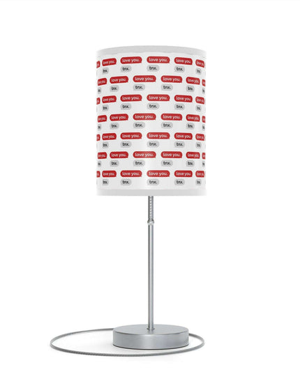 Customizable Valentine’s Luxe Steel Table Lamp with Exquisite Shade