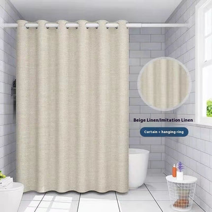 Peekaboo Studio Thick Waterproof Mildew-Proof Linen Shower Curtain