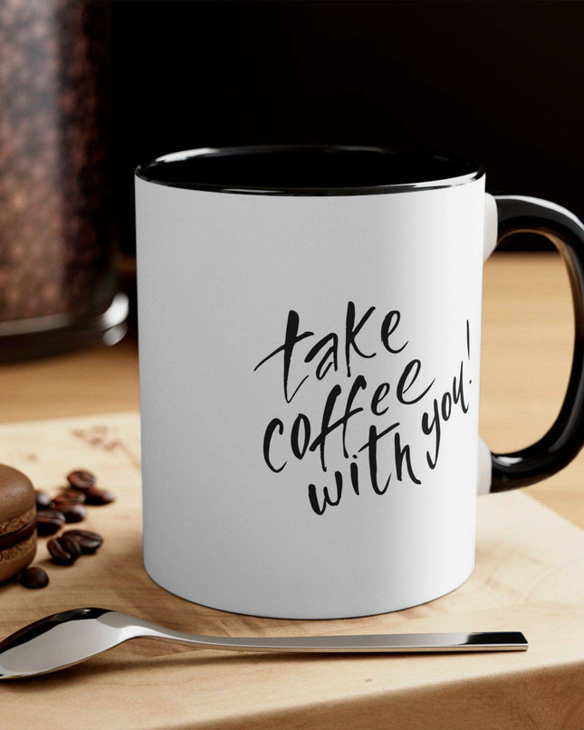 Sophisticated Two-Tone 11oz Custom Accent Coffee Mug for Elegant Mornings