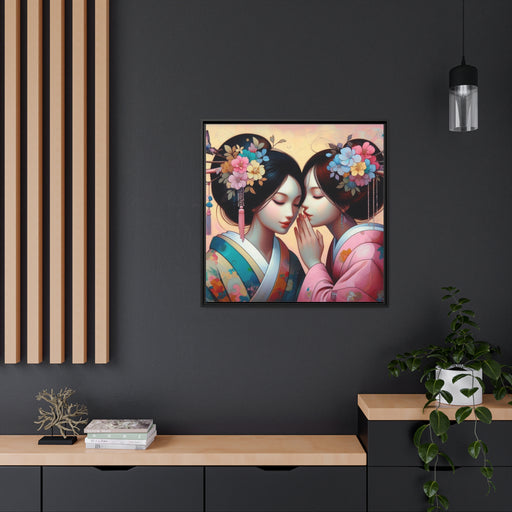 Elegant Companions - Premium Canvas Art Frame