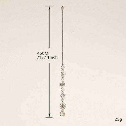 Enchanting Crystal-Embellished Iron Evil Eye Dream Catcher Necklace