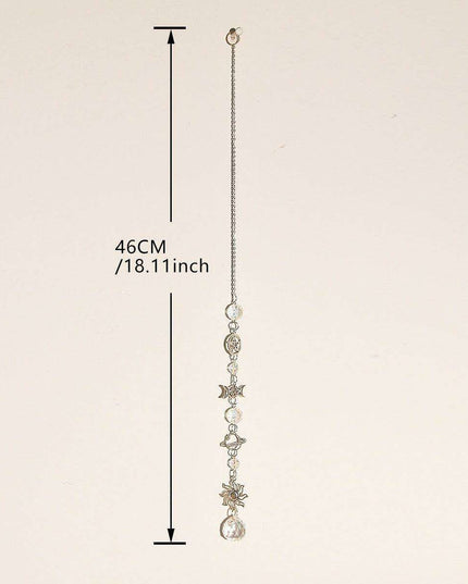 Enchanting Crystal-Embellished Iron Evil Eye Dream Catcher Necklace