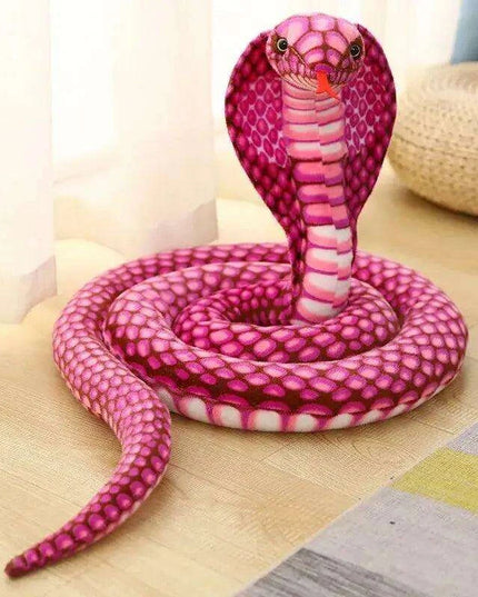 Realistic Cobra Snake Plush Toy - Versatile Educational Stuffed Animal for Home Decor and Play