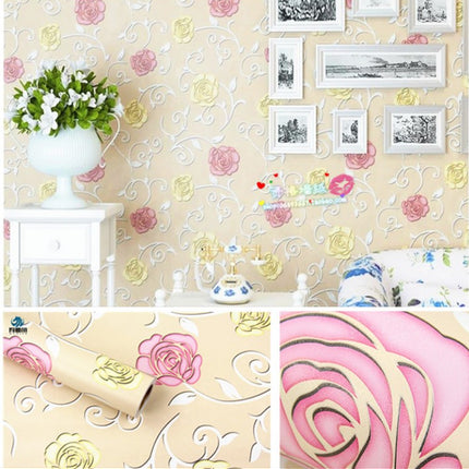 European-style Pastoral Floral Self-adhesive Wallpaper