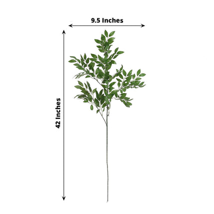 Très Elite 42" Tall Light Green Artificial Silk Beech Leaf Branches -