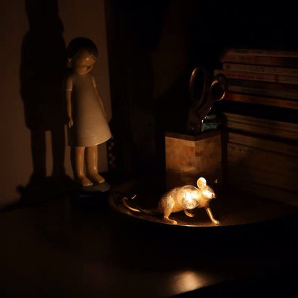 Peekaboo Studio Nordic Resin Mouse Table Lamp - LED, Mini Size