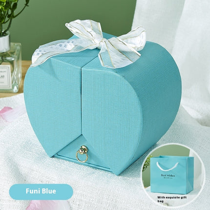 Peekaboo Studio Apple Rose Jewelry Box - Elegant Necklace & Ring Holde