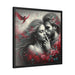 Whisper of Love - Elegant Valentine Canvas Art with Black Pinewood Frame