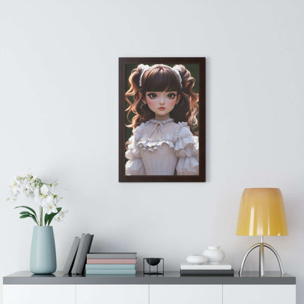 Eco-Friendly 3D Girl Wall Art with Sustainable Frame: Modern Green Home Decor