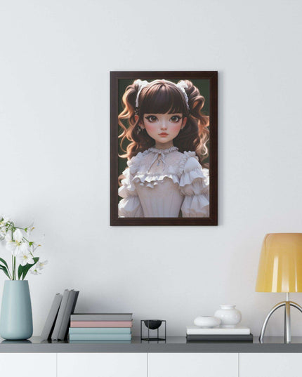 Eco-Friendly 3D Girl Wall Art with Sustainable Frame: Modern Green Home Decor