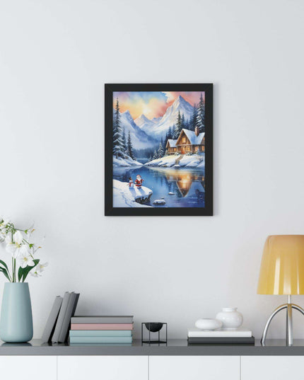 Sustainable Elegance: Eco-Friendly Fantasy Christmas Vertical Wall Art