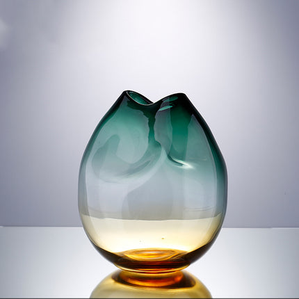 Hand Blown Handmade Glass Vase Modern Geometric Soda Lime Large Mini Small