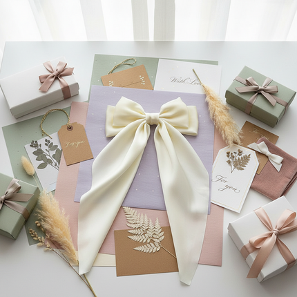 Korean Satin Ribbon Bow Hair Clip – 4 Colours