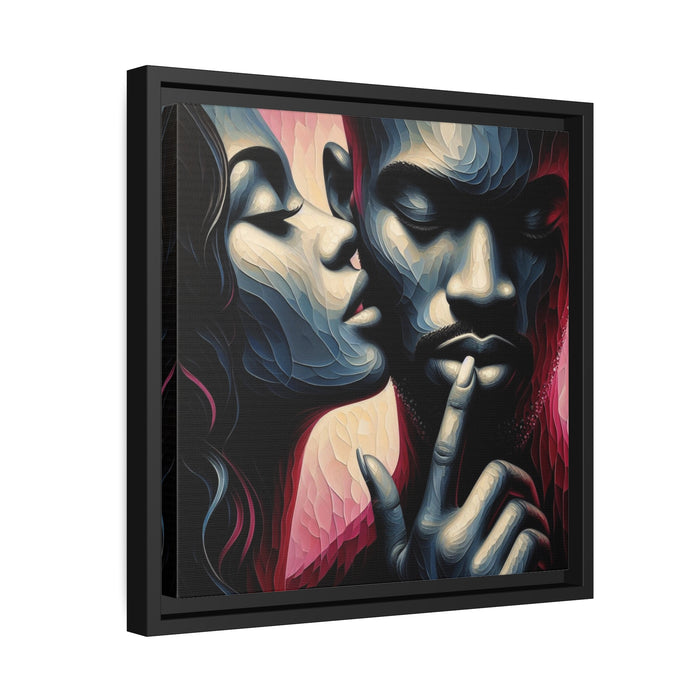 Love Symphony - Sophisticated Canvas Art Set with Black Pinewood Frame