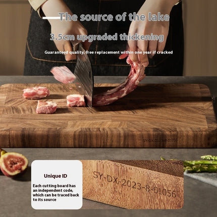 Thickened Solid Wood Double Sided Square Chopping Board For Kitchen
