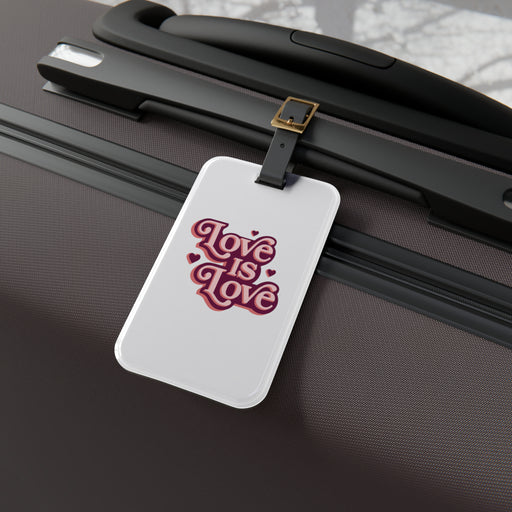 Love is Love Customizable Luggage Tag - Personalized and Elegant Leather Strap
