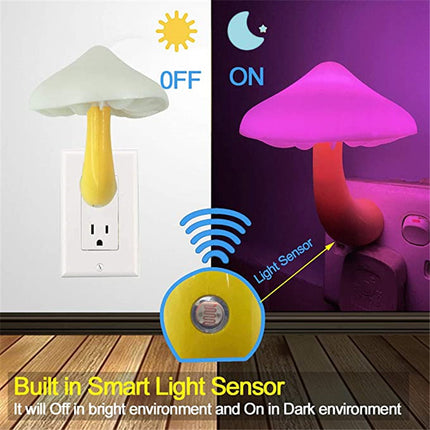 Peekaboo Studio LED Mushroom Night Light with Light-Control Sensor