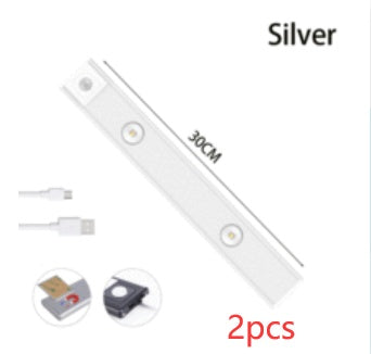 USB LED Night Light With Motion Sensor Ultra Thin Wireless Cabinet Wardrobe