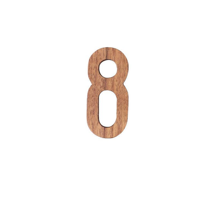 Luxurious Nordic Black Walnut House Number Plaque