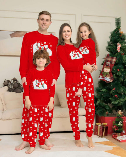 Christmas Family Pajamas Matching Sets Christmas Sleepwear Parent-Child Pjs Outfit For Christmas Holiday Xmas Party