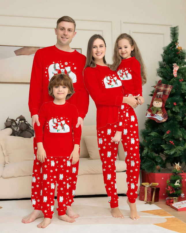 Christmas Family Pajamas Matching Sets Christmas Sleepwear Parent-Child Pjs Outfit For Christmas Holiday Xmas Party