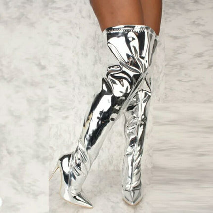 Peekaboo Studio Fashion Personality Pointed Face Bright Heels, Stylish