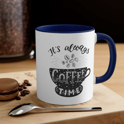 Personalized Colorful Ceramic Coffee Mug - 11oz Two-Tone Design