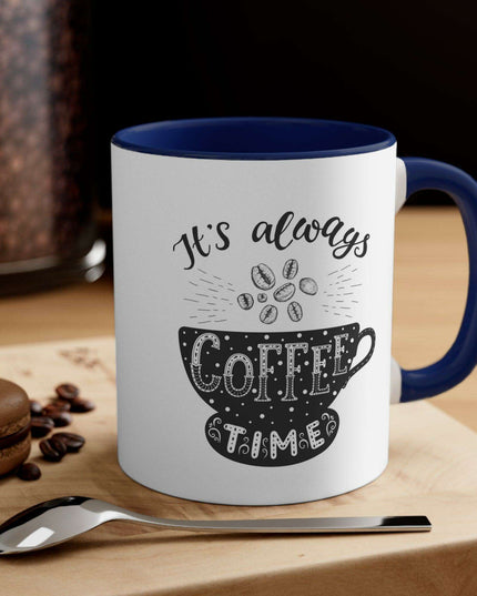 Personalized Colorful Ceramic Coffee Mug - 11oz Two-Tone Design