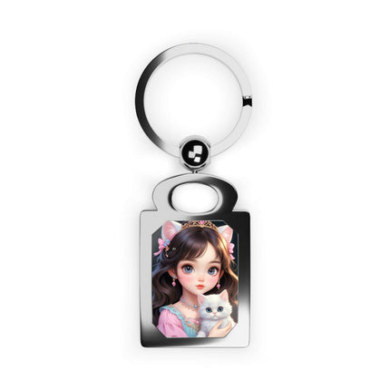 Personalized Shiny Swivel Photo Keyring for Cherished Memories