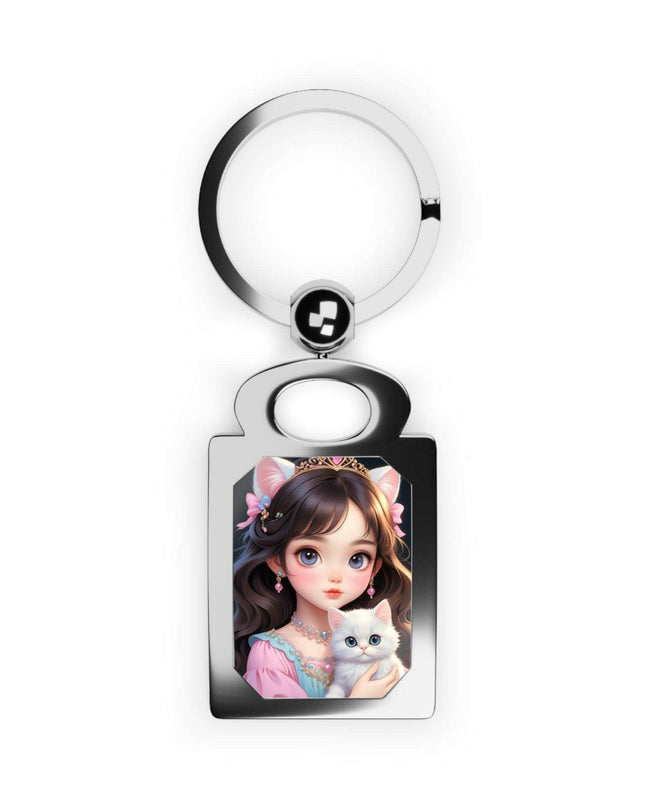 Personalized Shiny Swivel Photo Keyring for Cherished Memories