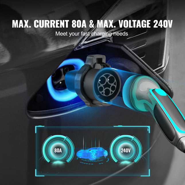 VEVOR J1772 to Tesla Charger Adapter - High Compatibility & Durable De