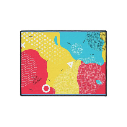 Elegant Geometric Area Rug with Stylish Black Trim by Elite House