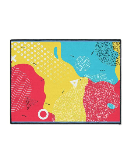 Elegant Geometric Area Rug with Stylish Black Trim by Elite House