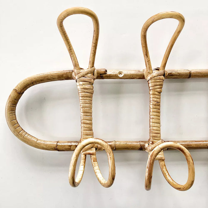 Charming Handcrafted Kids' Rattan Wall Hooks