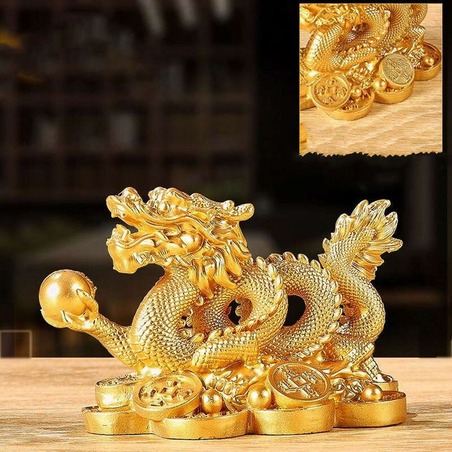 Fortune Dragon Resin Decor for Home & Office