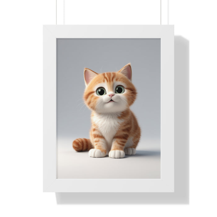 Sustainable Cat Art Print with Eco-Friendly Frame for Stylish Home Decor