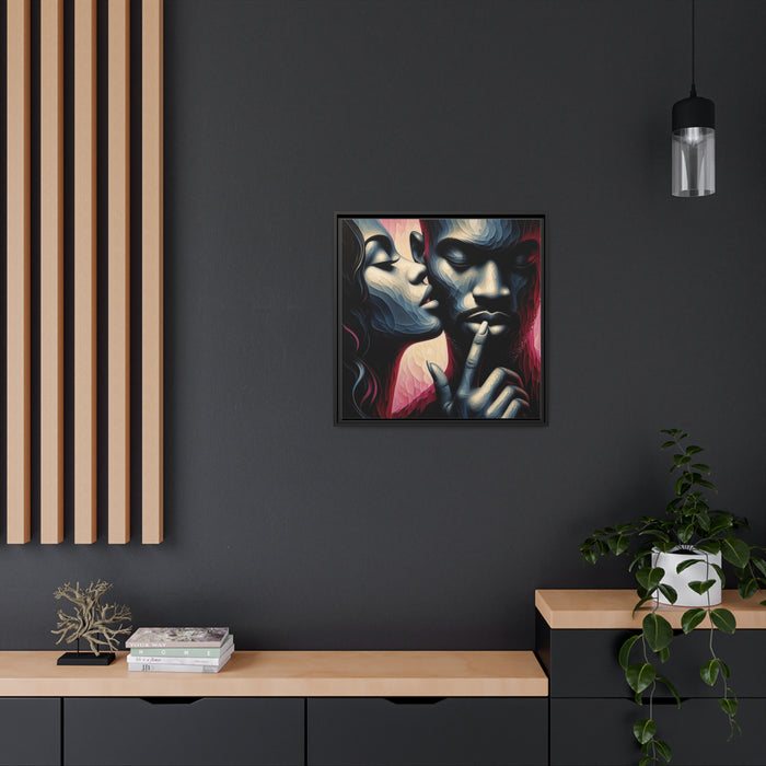 Love Symphony - Sophisticated Canvas Art Set with Black Pinewood Frame