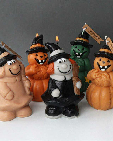 Spooky Halloween DIY Silicone Pumpkin Candle-Making Kit for Haunted Decor Crafting