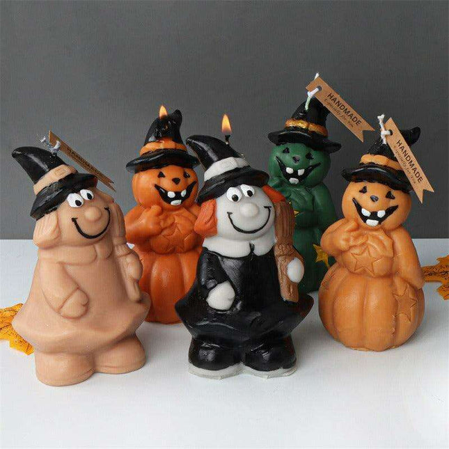 Spooky Halloween DIY Silicone Pumpkin Candle-Making Kit for Haunted Decor Crafting