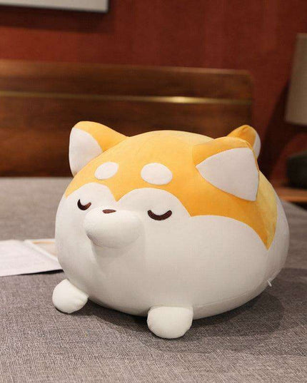 Huggable Plush Pillows: Cute Lazy Husky and Chubby Shiba Inu Designs