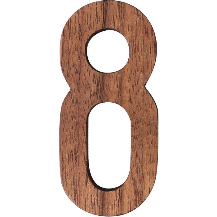 Exquisite Black Walnut Nordic House Number Plaque