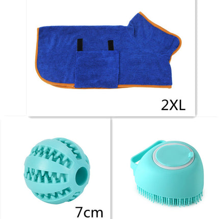 Silicone Dog Bath Massage Gloves Brush Pet Cat Bathroom Cleaning Tool