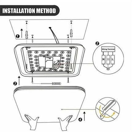 Peekaboo Studio 36W Square Ceiling Lamp - Energy Efficient & Modern De