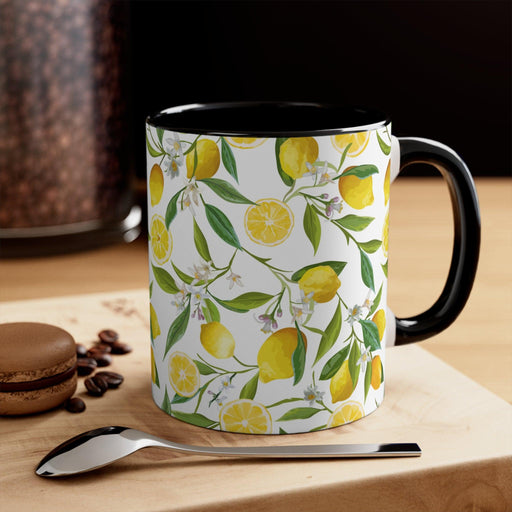 Colorful Morning Bliss 11oz Ceramic Coffee Mug - Custom Dual-Tone Design