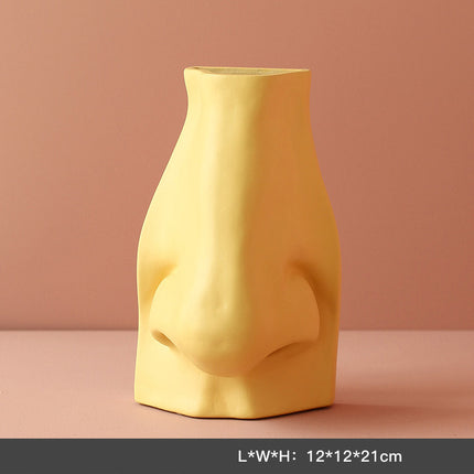 Five Sense Flower Resin Vase for Home Decor Centerpiece