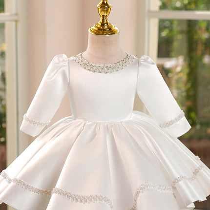 Peekaboo Studio Birthday Princess White Tutu Dress with Sparkling Acce