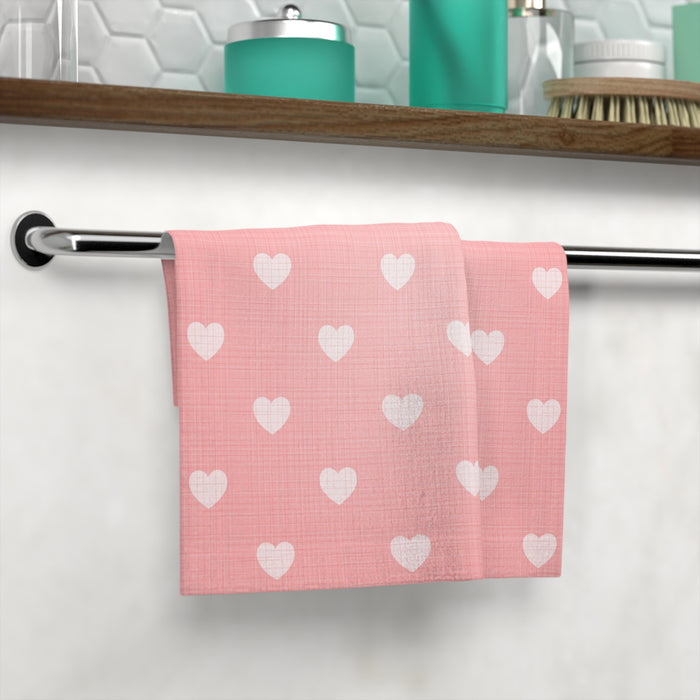 Luxurious Valentine Love Text Face Towel with Custom Print