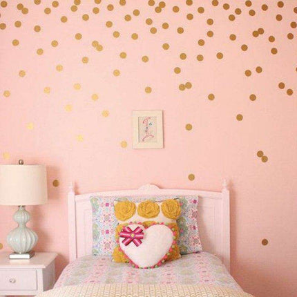 Golden Magic Dot Wall Decals: Chic Home Decor for Kids and Interior Styling
